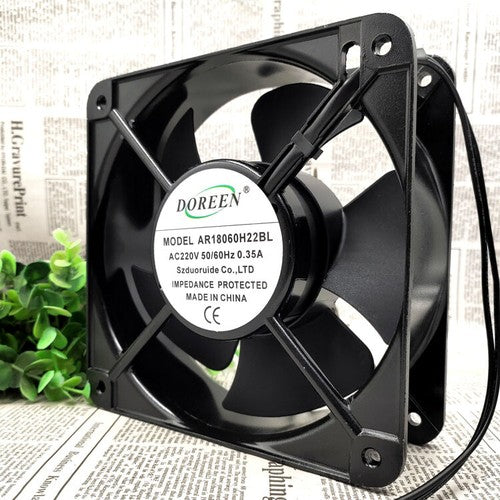DOREEN AR18060H22BL 18060 220VAC 0.35A 50/60Hz Metal Resistant Cooling Fan