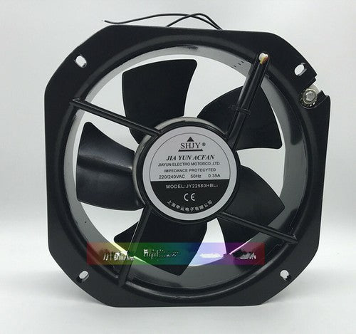 1 PCS SHJY Fan JY22580HBL2 AC 220V 22580 22.5cm all-metal axial fan 2 WIRE