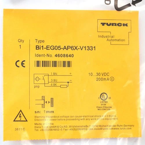 1PC  For TURCK Bi1-EG05-AP6X-V1331 4608640 Inductive sensor PNP