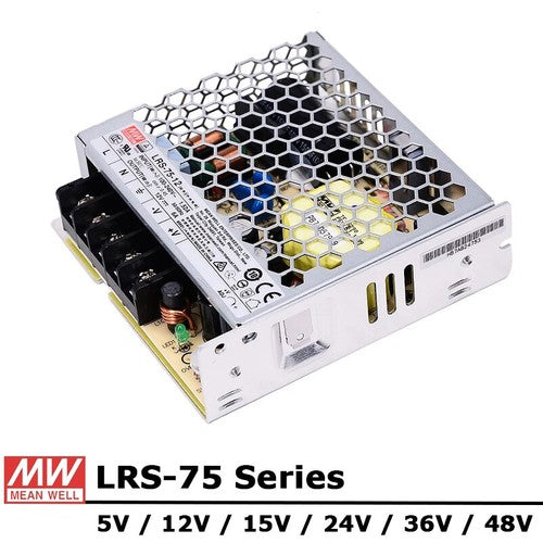 Mean Well LRS-75 Switching Power Supply 12/15/24/36/48V Transformer Small