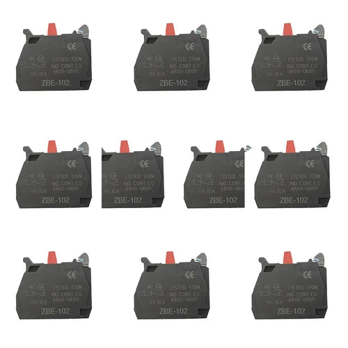 10PC Single contact block silver alloy screw clamp terminal 1NC ZBE102  ZBE-102