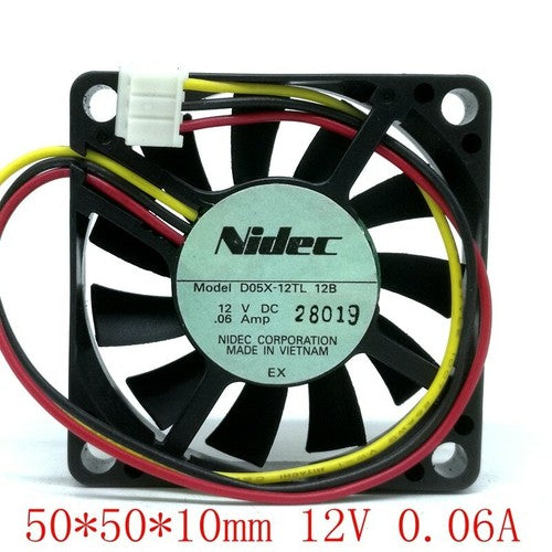 Nidec D05X-12TL 12V 0.60A 5010 5CM Silent Humidifier Cooling Fan