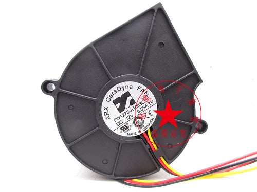 1X  3-wire centrifugal turbo fan cooling fan  FW1275-A1053C DC12V 0.55A