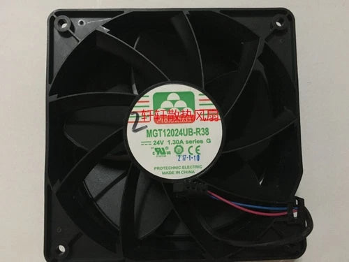 1PC  3-wire converter cooling fan MGT12024UB-R38 24V 1.30A 12CM 12038