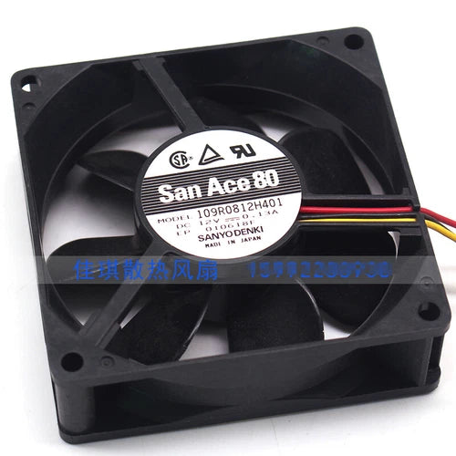 Qty:1pc double ball 3-wire cooling fan 109R0812H401 8cm8025 12V0.13A