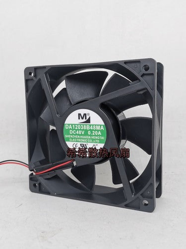 1 PCS YM M Fan DA12038B48MA DC48V 0.20A 12038 12CM 2 wire cooling fan