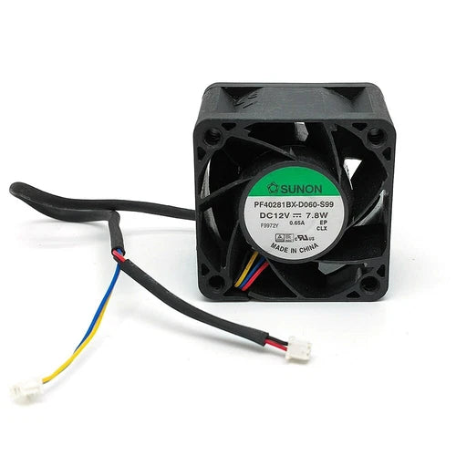 1PC chassis power PWM fan 17600RPM 24.9CFM PF40281BX-D060-S99 4028 DC 12V 4cm