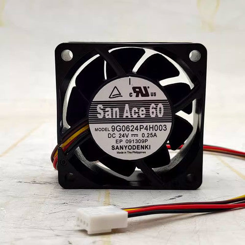 1 pcs SANYO Fan 9G0624P4H003 DC 24V 0.25A 6025 6CM 4 wire cooling fan