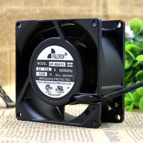1 PCS FULLTECH Fan UF-80A11 BWH AC 115V 12/9W 8CM 8038 2 WIRE