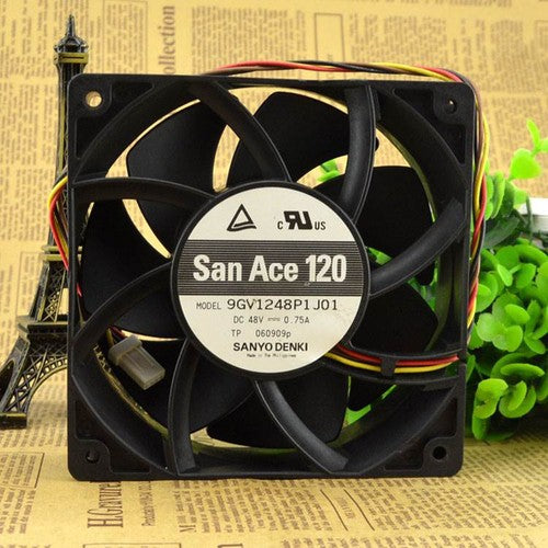 One For SANYO  9GV1248P1J01 DC48V 0.75A 4-wire Server Cooling Fan