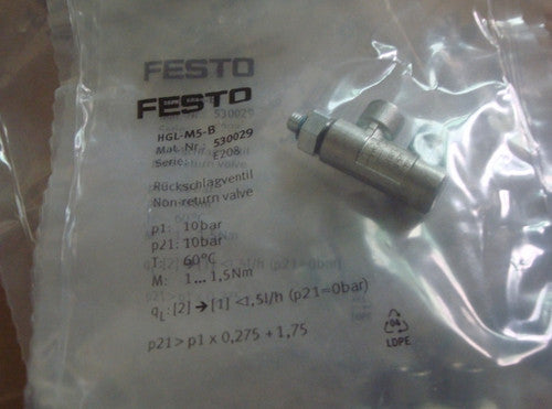 1 pcs FESTO HGL-M5-B 530029 Check valve