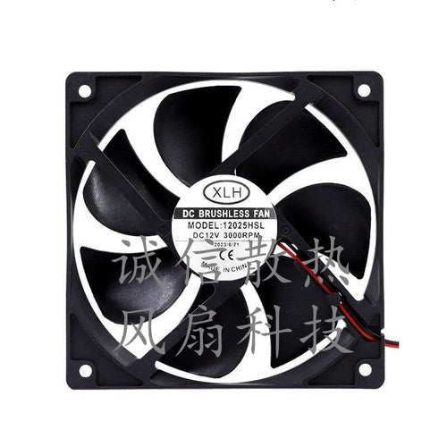 1 pcs XLH Fan MODEL 12025HSL DC12V 12025 120X120X25MM 2 wire cooling fan
