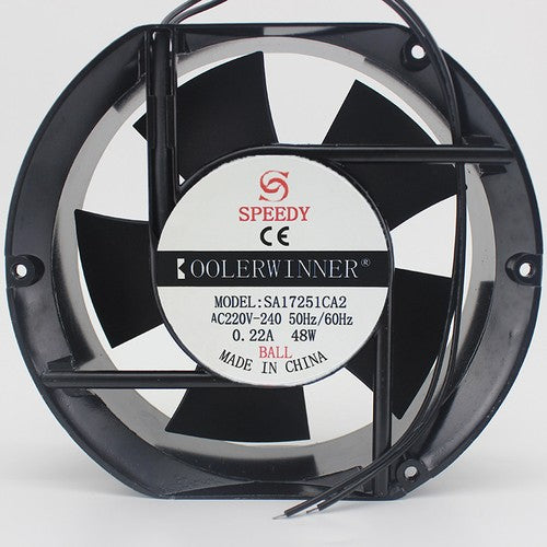 1 PCS SPEEDY Fan SA17251CA2 AC 220V-240V 0.22A 17251 17CM 2 Wire Aluminum frame