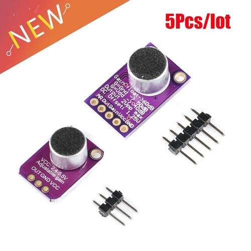 5*MAX9814 Microphone AGC Amplifier Board Sound Sensor Module MAX4466 PCB Board