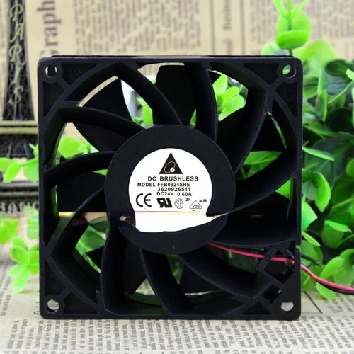 1pc  2-wire Inverter Cooling Fan  FFB0924SHE 9238 9.2CM 24V 0.60A