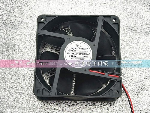1 pcs PELKO MOTORS Fan K1238X24BPCB1b-7 DC24V 1.207A 12CM 2 wire cooling fan