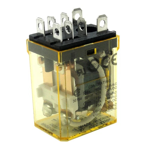 10Pcs  Intermediate Relay 10A 240VAC 8Pins DPDT  RH2B-UL DC24V 24VDC