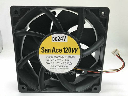 1 PCS SANYO Fan 9WV1224P1H003 24V 0.8A 12038 12CM 4 Pin Inverter cooling fan