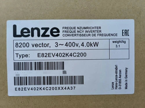 1 PC E82EV402K2C200  LENZE E82EV402_2C200 Inverter 8200 4.0kW E82EV4022C200