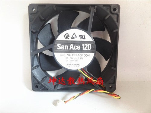 1 PCS SANYO Fan 9G1224G4D04 DC24V 0.47A 12025 12CM 3 Pin cooling fan