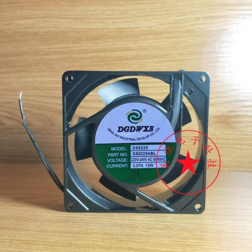 1 PCS DGDWXS Fan DS9225HBL AC 220-240V 9CM 9025 2 wire Aluminum frame fan