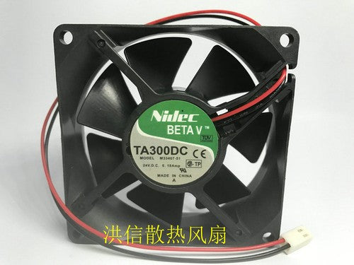 1 PCS Nidec Fan TA300DC M33407-51 DC 24V 0.18A 80*80*25mm 2 Pin cooling fan