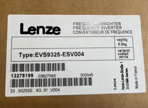 EVS9325-ESV004 IPCS  Sealed  Lenze Frequency Inverter EVS9325-ESV004
