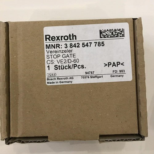 one  Rexroth stopper 3842547785 VE2/D-60 article number Fast Delivery
