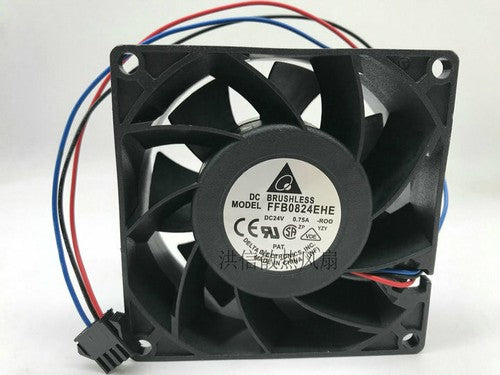 1 PCS DELTA Fan FFB0824EHE DC 24V 0.75A 8038 8CM 3 Pin cooling fan