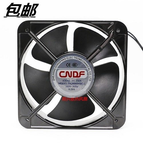 1 pcs CNDF Fan TA12025HSL-2 AC220/240V Aluminum frame 12025 12CM 2 Wire fan