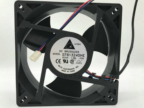 1 pcs DELTA Fan EFB1324SHE DC24V 1.38A 12738 12.7CM 3 Pin cooling fan