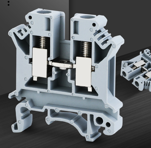100pcs UK-6N rail type terminal block 6 square connector rail type uk6n terminal