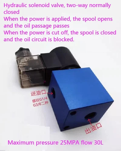 1pc pressure relief valve Hydraulic cartridge valve solenoid valve 2-way V2068