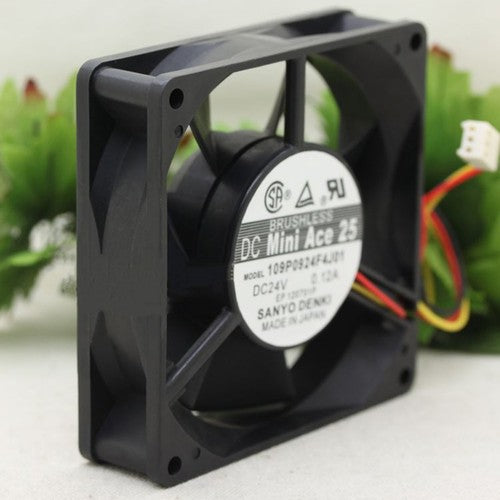 One For SANYO  109P0924F4J01 24V 0.12A 9CM 3-pin cooling fan Free Shipping