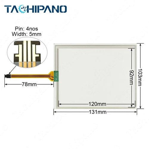 1SET for 2711P-T6C21D8S-B PanelView Plus with Protective Film Touch Screen Panel