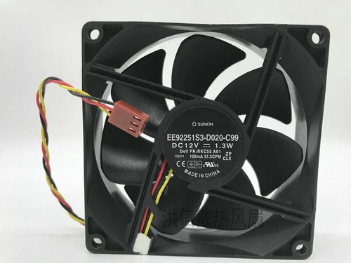 1 pcs   Fan  DC 12V 1.3W 9225 9CM 3 Pin cooling fan EE92251S3-D020-C99