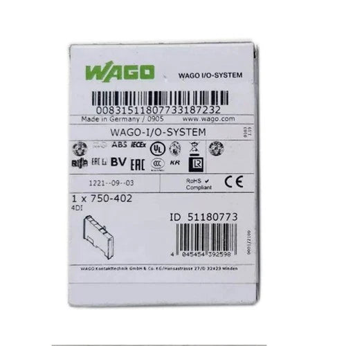 750-402  WAGO 750402 4 Channel Digital Input Module 24VDC