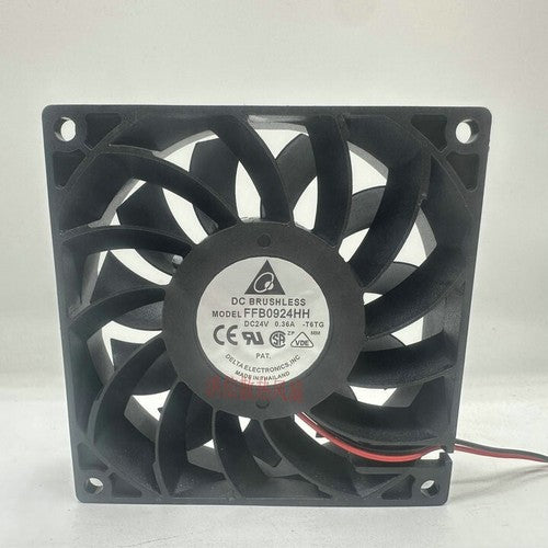 1 PCS DELTA Fan FFB0924HH DC24V 0.36A 9225 92*25MM 2 wire cooling fan