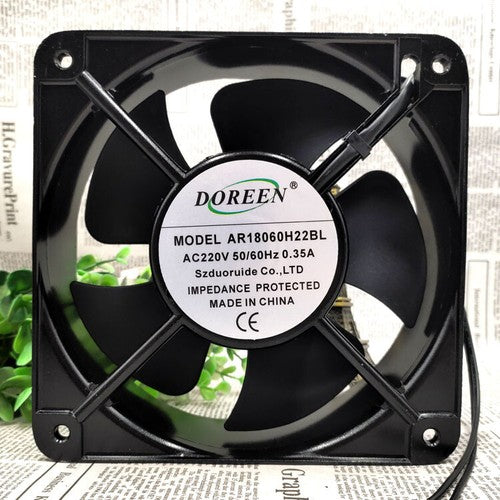 DOREEN AR18060H22BL 18060 220VAC 0.35A 50/60Hz Metal Resistant Cooling Fan
