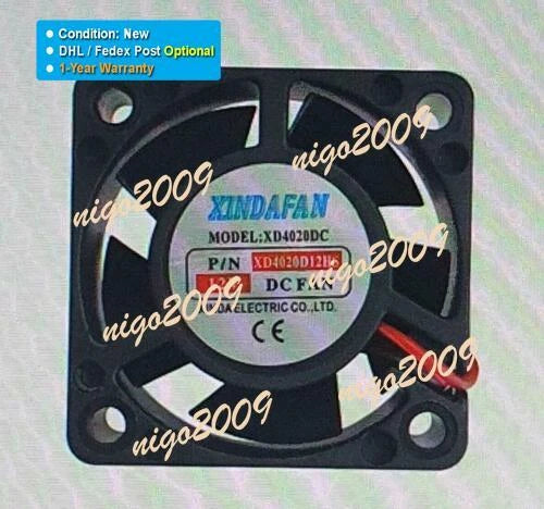1PC   Cooling Fan  XD4020DC XD4020D12HS 12V 4CM