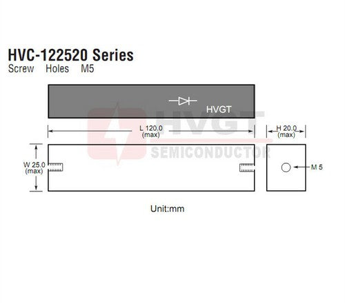 1pcs HVGT High Voltage Rectifier Silicon Stack 2CL 20KV 2A Circuit Diode