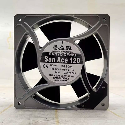 1 pcs Sanyo Fan 109S094 AC220V 9225 9CM aluminum frame Cooling fan