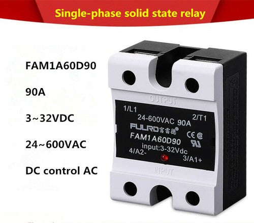 FULRD Single phase solid state relay FAM1A60D90 90A DC-AC 3~32VDC/24~600VAC SSR