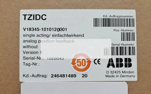 V18345-1010120001 1PCS  ABB Value Positioner V183451010120001
