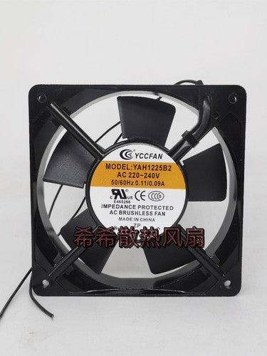1 PCS YCCFAN Fan YAH1225B2 AC220V 0.11/0.09A 12cm 12025 2 wire cooling fan
