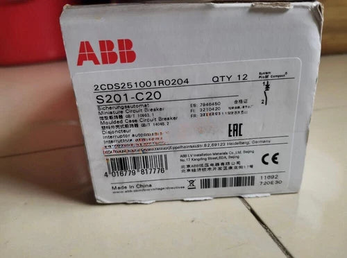 1PC Miniature Circuit Breaker - S200 - 1P - C - 20A 2CDS251001R0204 S201-C20