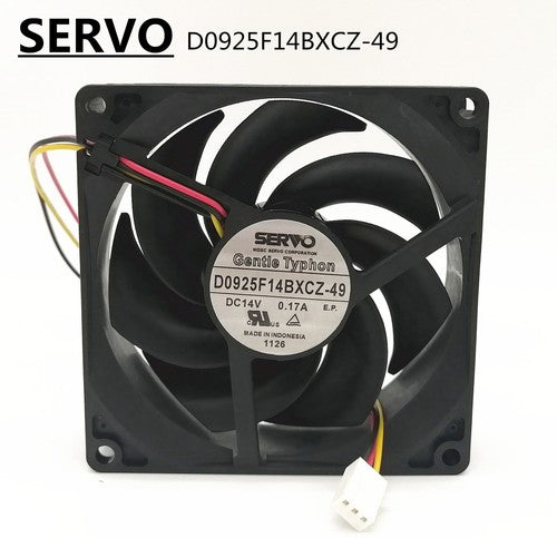 SERVO GentleTyphoon D0925F14BXCZ-49 9CM 14V 0.17A 3-pin cooling fan