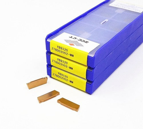 10Pcs/BOX ZCC.CT YB9320 ZTBD02002-MM CNC Grooving Blade Carbide Inserts