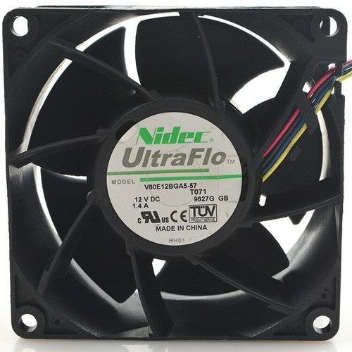 FOR NIDEC V80E12BGA5-57 12V 1.4A 4-wire 8038 8CM high-speed server cooling fan