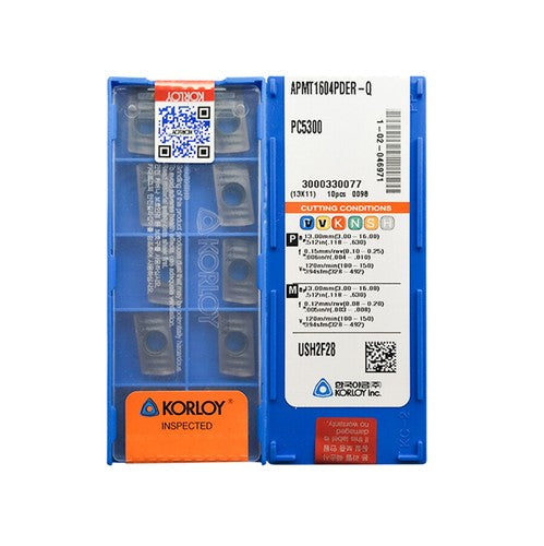 KORLOY APMT1604PDER-Q PC5300 Carbide Inserts CNC TOOL